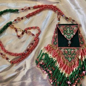 Hand Beaded Amulet Bag